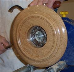 Front face of barometer finished